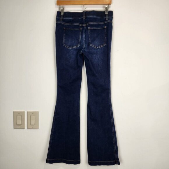 Spanx EveryWear Flare Jeans S Petite Clean Indigo Pull On‎ Stretch Denim 20327Q - Picture 2 of 11